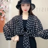 Áo len Cardigan buộc dây chống nắng METUBE, khăn choàng voan Jacquard, áo khoác ngoài mỏng sang trọng - 123.768₫ 19