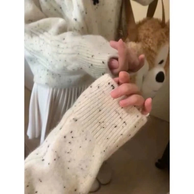 Áo len cardigan dài tay cúc nơ tiểu thư, giao Tết, hàng QC Loại 1 SP387 - 209k 7