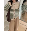 Áo len cardigan dài tay kẻ sọc mềm mịn QCCC NGOMINH SP390 giảm giá 169k 5