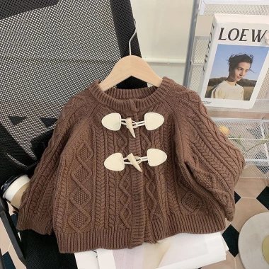Áo len cardigan dệt kim bé gái mùa xuân thu - Giá ưu đãi 291,126₫