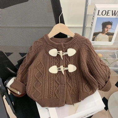 Áo len cardigan dệt kim bé gái mùa xuân thu - Giá ưu đãi 291,126₫