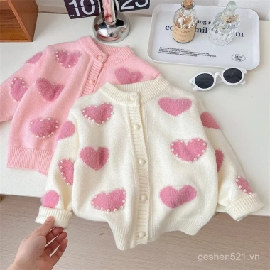 Áo len Cardigan ngọc trai trẻ em bé gái giảm 50% - Mùa xuân thu 2.024 2 Áo len Cardigan ngọc trai trẻ em bé gái giảm 50% - Mùa xuân thu 2.024 2