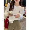 Áo len cardigan thêu gấu ống tay bo – Phong cách Hàn Quốc, giảm tới 22% 3