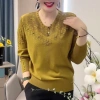 Áo Len Cổ chữ V dệt kim phong cách mới, thời trang nữ, giá ưu đãi 534.281₫ 5