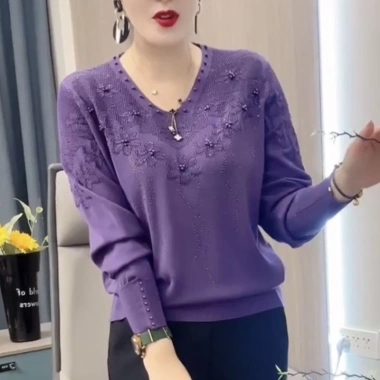 Áo Len Cổ chữ V dệt kim phong cách mới, thời trang nữ, giá ưu đãi 534.281₫