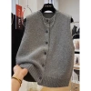 Áo Len Cổ Tròn Xám Đậm Nữ Retro Đa Năng Slim Vest Top - Giá 178.400₫ 9