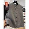 Áo Len Cổ Tròn Xám Đậm Nữ Retro Đa Năng Slim Vest Top - Giá 178.400₫ 10