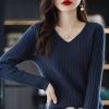 Áo len cổ V dài tay phong cách phương Tây, thanh lịch, mặc ngoài - Giá ưu đãi 209.520₫ 5