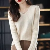 Áo len cổ V dài tay phong cách phương Tây, thanh lịch, mặc ngoài - Giá ưu đãi 209.520₫ 9