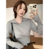 Áo len dài tay cổ V bo tay eo hack dáng Hàn Quốc sang chảnh - Giá 152.220 VND 5