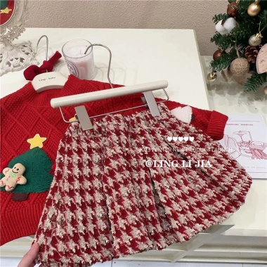 Áo len dày đan Giáng Sinh bé gái mùa đông ấm áp, chui đầu - Giá ưu đãi 284k 6