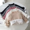 Áo Len Dày Dệt Kim Mùa Đông Bé Gái - Chui Đầu, Sơ Mi Cotton, 222.195 VND