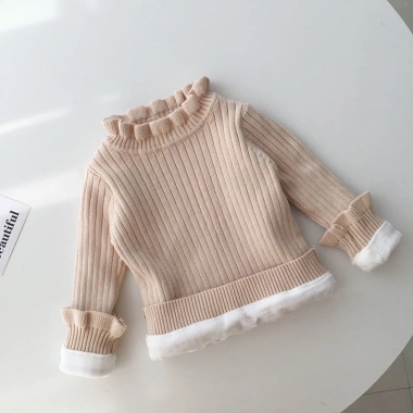 Áo Len Dày Dệt Kim Mùa Đông Bé Gái - Chui Đầu, Sơ Mi Cotton, 222.195 VND 8