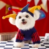 Áo Len Dệt Kim Halloween Trang Phục Xiếc Chú Hề Thu Đông Thoáng Khí Ấm Cho Chó Mèo 4