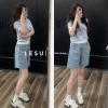 Áo len dệt kim kẻ ngang bo viền màu tay ngắn – Giá chỉ 245.000₫, giảm từ 318.500₫ 4