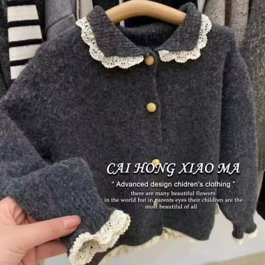 Áo len dệt kim ren ngọt ngào cho bé gái mùa xuân - Thời trang trẻ em chỉ 470k 4 Áo len dệt kim ren ngọt ngào cho bé gái mùa xuân - Thời trang trẻ em chỉ 470k 4