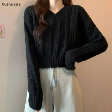 Áo Len Dệt Kim Retro Cổ V Tay Dài - Siêu êm, Giá chỉ 154.300₫, Giảm tới 20% 4 Áo Len Dệt Kim Retro Cổ V Tay Dài - Siêu êm, Giá chỉ 154.300₫, Giảm tới 20% 4