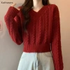 Áo Len Dệt Kim Retro Cổ V Tay Dài - Siêu êm, Giá chỉ 154.300₫, Giảm tới 20% 8