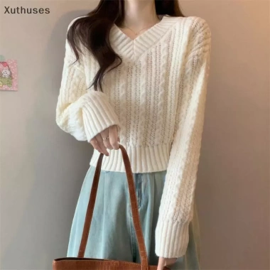 Áo Len Dệt Kim Retro Cổ V Tay Dài - Siêu êm, Giá chỉ 154.300₫, Giảm tới 20% 9 Áo Len Dệt Kim Retro Cổ V Tay Dài - Siêu êm, Giá chỉ 154.300₫, Giảm tới 20% 9