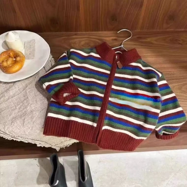 Áo len dệt kim sọc Hàn Quốc mùa thu đông cho bé trai bé gái - Giá ưu đãi 270k