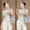 Áo len dệt kim thêu nhí tay ngắn PL - Phong cách trẻ em, giá ưu đãi 330.000đ 23