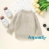 Áo len dệt kim trẻ em mùa thu đông ấm áp dài tay cổ tròn màu trơn - Giá 206.280 VND giảm từ 255.787 VND 5
