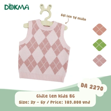 Áo Len Ghile Dệt Kim Sợi Thừng Bé Dokma DA1.642/DA2.270 Giá 189k - Thời Trang 11-22kg
