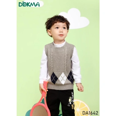 Áo Len Ghile Dệt Kim Sợi Thừng Bé Dokma DA1.642/DA2.270 Giá 189k - Thời Trang 11-22kg