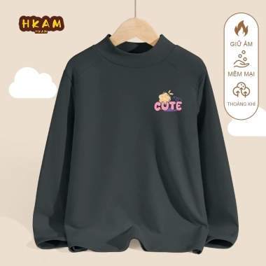 Áo len giữ nhiệt HKAM cho bé gái trẻ em mùa thu đông, kháng khuẩn ấm áp, in hoa, độ ấm tốt, đồ trẻ em - Giá ưu đãi 120.000₫ 9