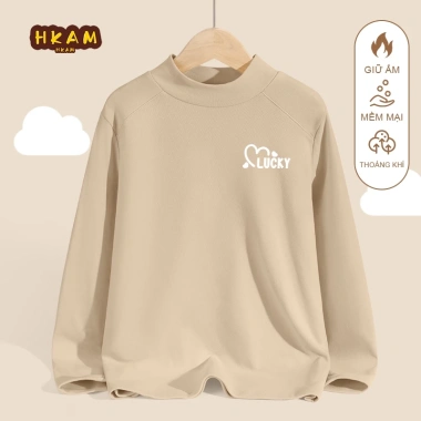Áo len giữ nhiệt HKAM cho bé trai mùa thu đông, kháng khuẩn siêu ấm áp, in hình trái tim - 120k 9
