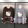 Áo Len Hello Kitty Nữ Oversize Hoạt Hình Tay Dài Freesize - Giá 385.000đ 3