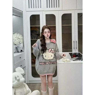 Áo Len Hello Kitty Nữ Oversize Hoạt Hình Tay Dài Freesize - Giá 385.000đ 5 Áo Len Hello Kitty Nữ Oversize Hoạt Hình Tay Dài Freesize - Giá 385.000đ 5