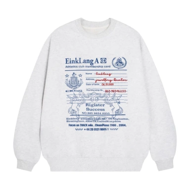 Áo len họa tiết chữ nổ 2.026 - Áo nỉ cổ tròn unisex 380GSM 100% cotton RTOML 119.999₫