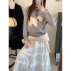 Áo Len Jacquard Con Chó Con Chui Đầu Nữ Thu Đông Dài Tay Retro Xanh Hải Quân Cổ Tròn Giá ưu đãi 152.420 7