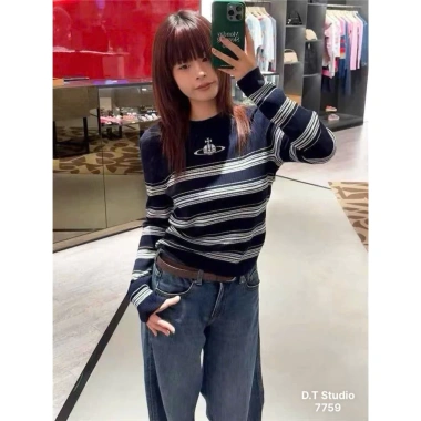 Áo Len Kẻ Dệt Kim Tay Dài Freesize Giá 313k Giảm Giá - Hàng QCCC 4 Áo Len Kẻ Dệt Kim Tay Dài Freesize Giá 313k Giảm Giá - Hàng QCCC 4