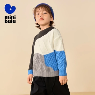 Áo len Minibala mùa đông sành điệu, ấm áp, thoải mái cho bé trai và bé gái, Giá 702.000 VND