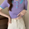 Áo len montoghi mỏng dáng croptop cổ bẻ - Siêu nhẹ, thời trang, giá chỉ 89.700đ 3