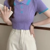 Áo len montoghi mỏng dáng croptop cổ bẻ - Siêu nhẹ, thời trang, giá chỉ 89.700đ 5