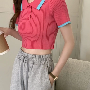 Áo len montoghi mỏng dáng croptop cổ bẻ - Siêu nhẹ, thời trang, giá chỉ 89.700đ 6