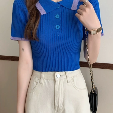 Áo len montoghi mỏng dáng croptop cổ bẻ - Siêu nhẹ, thời trang, giá chỉ 89.700đ 9