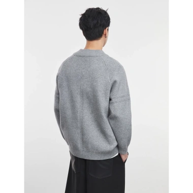 Áo Len Nam Cổ Lọ Khóa Kéo Raglan Co Giãn, Len Dày Dặn, Trẻ Trung - Giá 875k