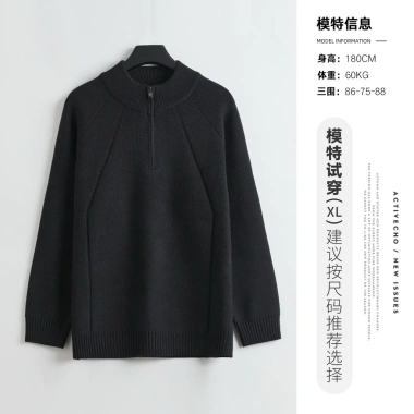 Áo Len Nam Cổ Lọ Khóa Kéo Raglan Co Giãn, Len Dày Dặn, Trẻ Trung - Giá 875k 8 Áo Len Nam Cổ Lọ Khóa Kéo Raglan Co Giãn, Len Dày Dặn, Trẻ Trung - Giá 875k 8