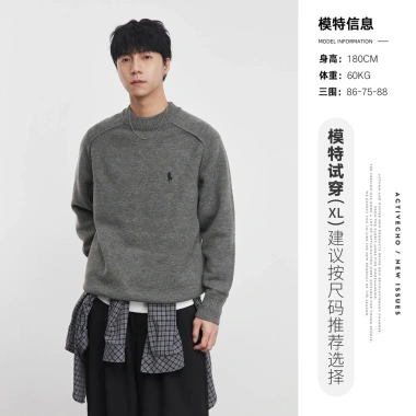 Áo Len Nam Cổ Tròn Thêu Logo Ngựa Dệt Kim Raglan Hàn Quốc Giá 850.000 VNĐ 2