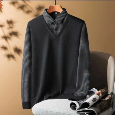 Áo Len Nam Trung Niên Lót Nỉ Nhung Mềm Mịn, Menswear Cao Cấp Giá 199.000₫ 2