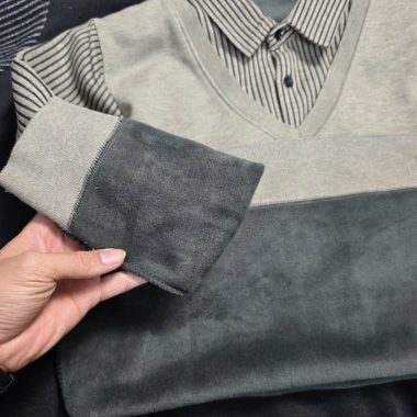 Áo Len Nam Trung Niên Lót Nỉ Nhung Mềm Mịn, Menswear Cao Cấp Giá 199.000₫ 6