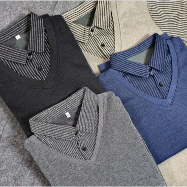 Áo Len Nam Trung Niên Lót Nỉ Nhung Mềm Mịn, Menswear Cao Cấp Giá 199.000₫ 7