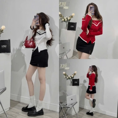 Áo len nữ cổ lệch vạt nhọn viền màu tay dài – Giá chỉ 262.000₫, ấm áp, thời trang 4 Áo len nữ cổ lệch vạt nhọn viền màu tay dài – Giá chỉ 262.000₫, ấm áp, thời trang 4