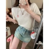 Áo len nữ cộc tay họa tiết nơ phong cách Hàn Quốc năng động - Giá 149.000₫ 7