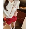 Áo len nữ cộc tay nơ Hàn Quốc trẻ trung năng động KUNKUN SP423 giảm giá 149.000đ 6