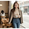 Áo len nữ giữ nhiệt lót lông cừu, cổ 3 phân, dày dặn, thiết kế lượn sóng - Giá chỉ 137.286₫ 9